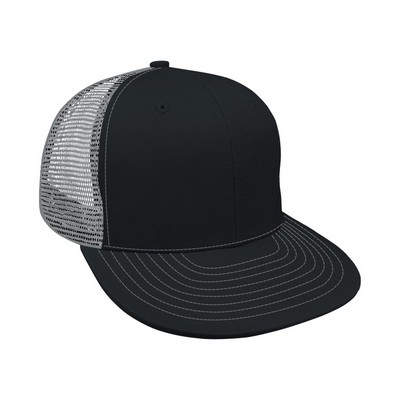 USA Made Pro Style Contrast Mesh Back Cap w/Snapback Closure