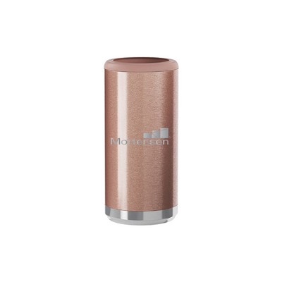 12 Oz. Glitter Rose Gold Maars Stainless Steel Skinny Can Cooler