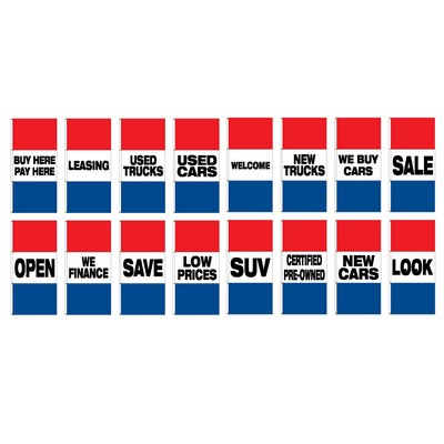 Double Face Horizontal Slogan Drape Flags