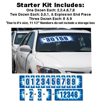 Giant Blue Explosion Decal Numbers Kit (Set of 20 Dozen)