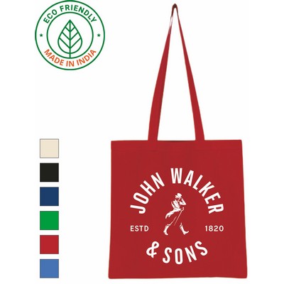 5 oz Cotton Cotton Red Tote Bag - Eco Friendly Economy Tote 15 x 15