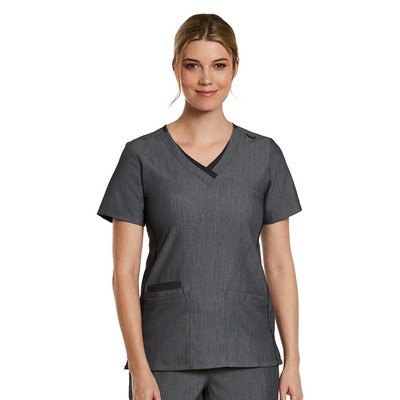 Maevn Matrix Pro Women's Contrast Layered V-Neck Scrub Top