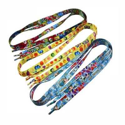 3/8" Dye Sublimated Waffle Weave Shoelaces