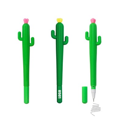 Cactus Shaped Pen w/Flower