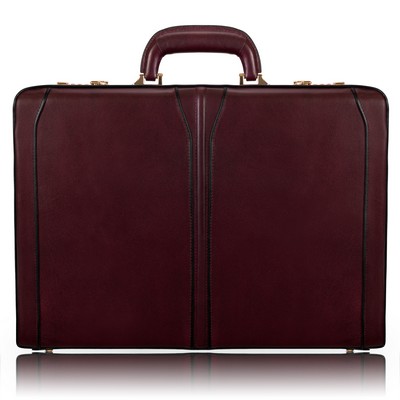 LAWSON | 3.5" Burgundy Leather Attaché | McKleinUSA