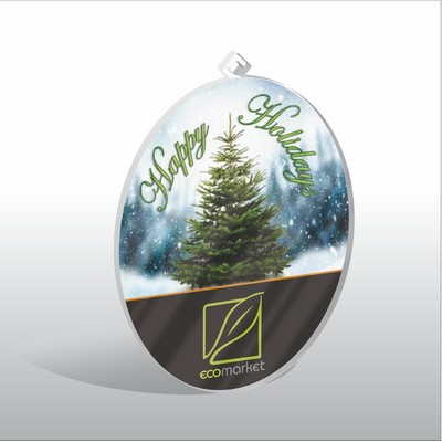 Oval Acrylic Christmas Ornament