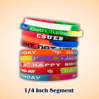 1/4'' Segmented Silicone Wristband