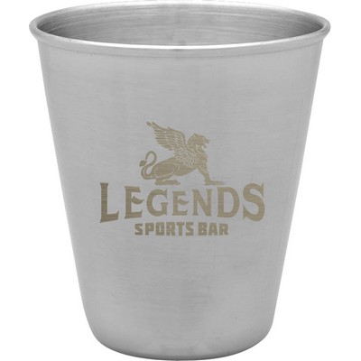 2 Oz. Steel City Stainless Steel Shot Glass - Laser Etched