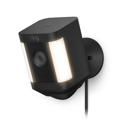 Ring Spotlight Cam Plus, Plug-in | Two-Way Talk, Color Night Vision, and Security Siren (2022)