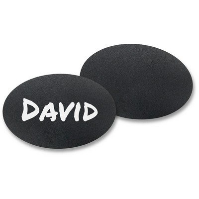 BLANK CHALKBOARD NAME TAGS (2.6"x1.75" - OVAL)