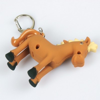 Horse LED Sound Keychain