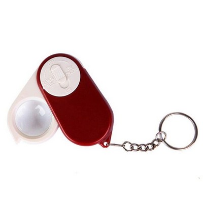 Swivel Magnifier LED Keychain