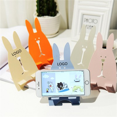 Cartoon Rabbit Wooden Mobile Phone Holder