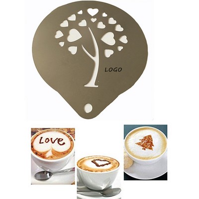 Coffee Pull Flower Mold Stencil