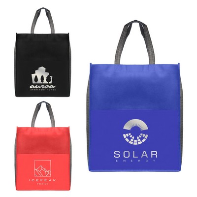 Rome - Non-Woven Tote Bag with 210D Pocket - Metallic imprint