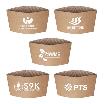 Disposable Kraft Coffee Cup Sleeve