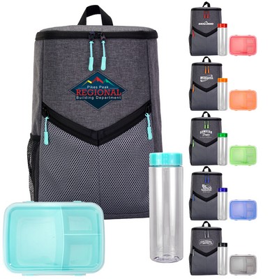 Victory Cooler Backpack Lunch & Drink Set