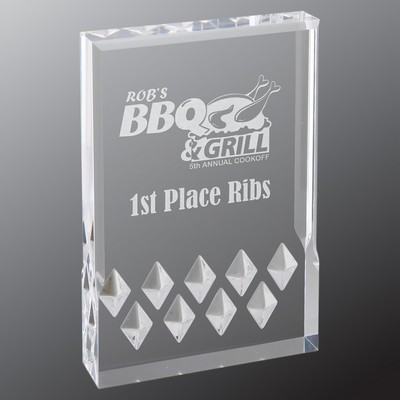 6" x 8" Silver Diamond Mirage Acrylic Award