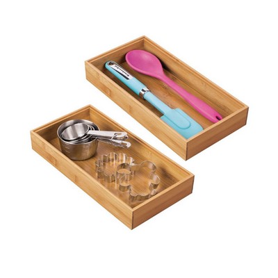 Bamboo Drawer Organizer Box Tray