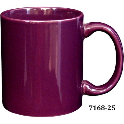 11 Oz. Plum Purple C Handle Mug