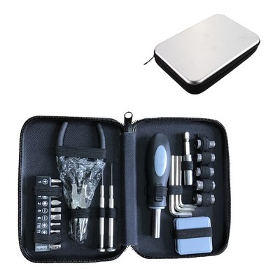 24-In-1 Multi Function Tool Kit Packed In Tinplate Box