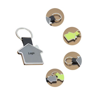 House Shape Metal Key Chain