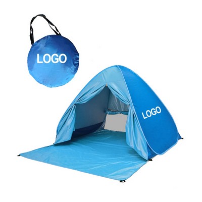 UV Protection Pop up Instant Camping Beach Tent With Front Zipper Door