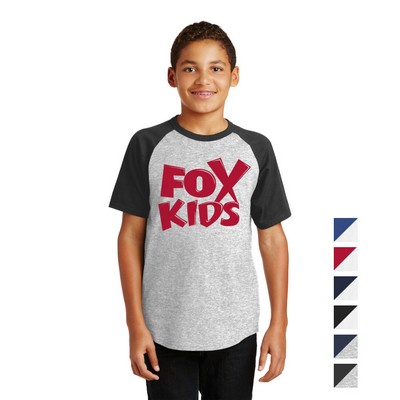 Sport-Tek® Youth Short Sleeve Colorblock Raglan Jersey