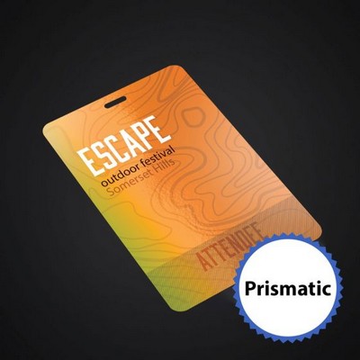 3 3/4 x 5 1/2 Prem Event Badge-Prismatic