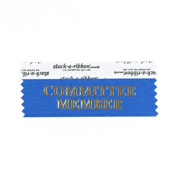 COMMITTEE MEMBER STK A RBN Blue Ribbon Gold Imprint