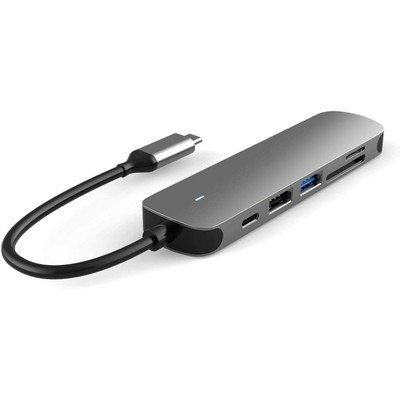 USB C Hub Multiport Adapter, 6 in 1 USB C to HDMI Multiport Adapter