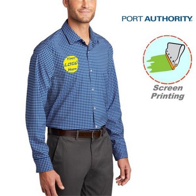 Port Authority City Stretch Shirt w/ Screen Print 3.7 oz.