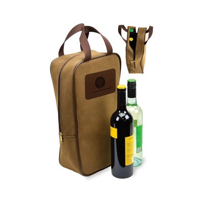 18 Oz. Waxed Canvas Deluxe Zippered Wine Case