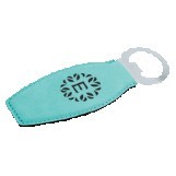 Teal Leatherette Bottle Opener w/Magnet