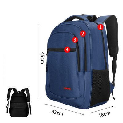 Four Layers Reinforced Upgraded Style Backpack Simple Middle School Backpack USB Backpack