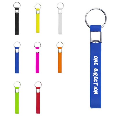 Custom Printed Silicone Wristband Keychain