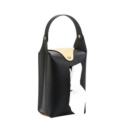 Universal Leather Car Tissue Bag