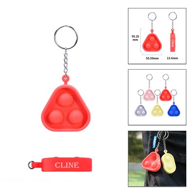 Stress Reliever Push Pop Spinner Keychain