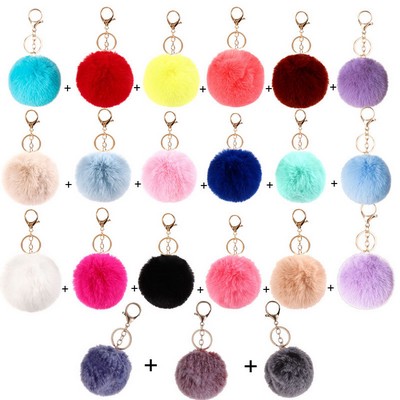 Pom Fur Ball Keychain Fluffy Accessories