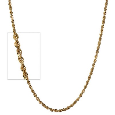 Jilco Inc. 14K Yellow Gold Vermeil Rope Chain Necklace