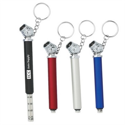 Mini Tire Gauge Key Chain