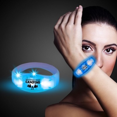 Blue LED Stretchy Bangle Bracelet(Pad Print)