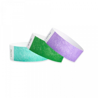 1" wide x 10" long - 1" Tyvek Alternative Solid Color Wristbands Printed 1/0