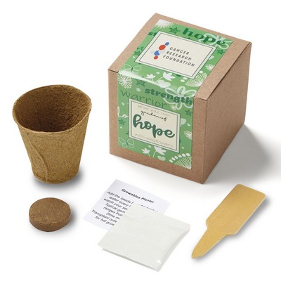 Garden of Hope Planter in Kraft Gift Box (Green)