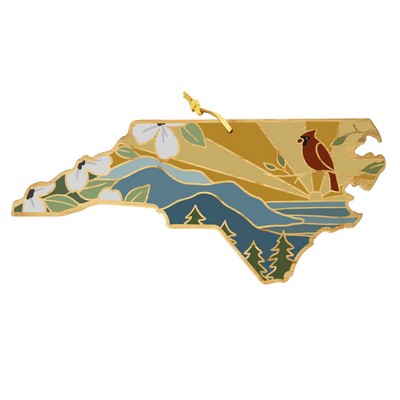 North Carolina State Shaped Cutting & Serving Board w/Artwork by Summer Stokes