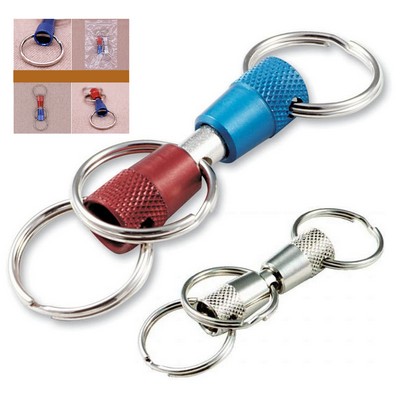 Double Rings Pull Apart Keychain