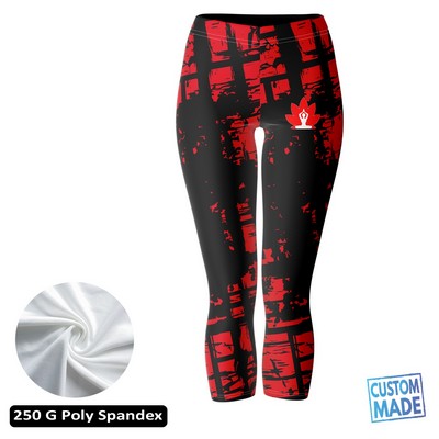 Women's Premium Quality Sublimation Yoga Capri Pants - 250 gsm