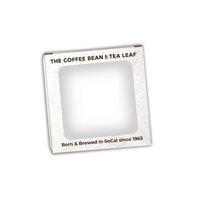 Custom Printed Coaster Boxes with square window(3.75"x3.75"x1.25")