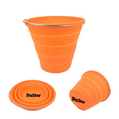 2.6 Gallon Foldable Silicone Bucket W Handle