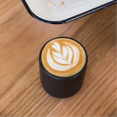 4.5 Oz. Matte Black Cortado Monty Milk Art Cup